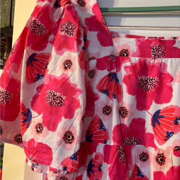 Chic Soul Floral Pink and Red Dress - Picture 3 of 5